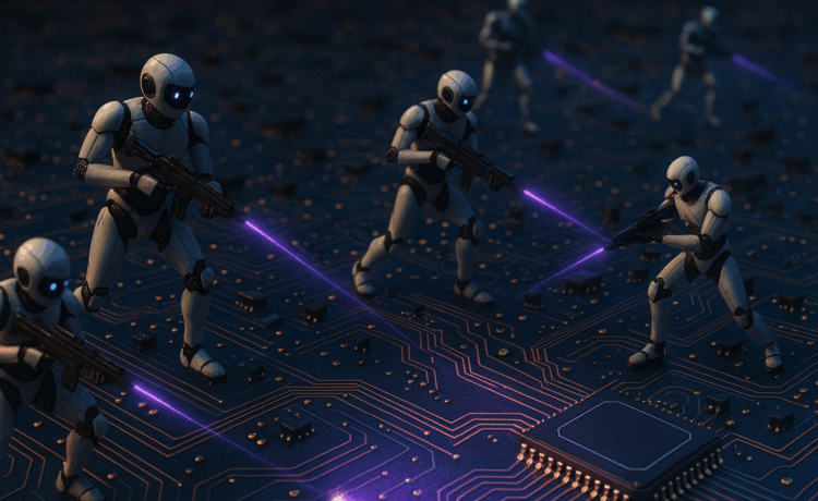 AI Robots in Cybersecurity Battle on Motherboard
